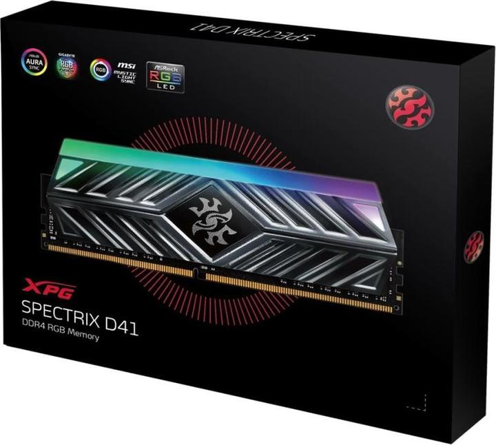 Produktbild Adata Memory XPG Spectrix D41, DDR4, 32 GB, 3200MHz, CL16 (AX4U320016G16A-DT41) (3200 MHz, DDR4-RAM, DIMM)