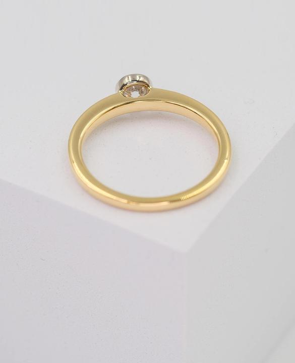 Produktbild Muau Solitaire ring frame setting yellow gold 750, diamonds 0.25ct. setting white gold 750 (52, 950 Platin)