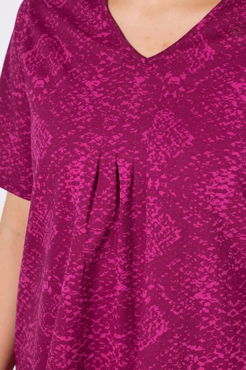 Actual product image Ulla Popken Snake Print V-Neck Tee (54)