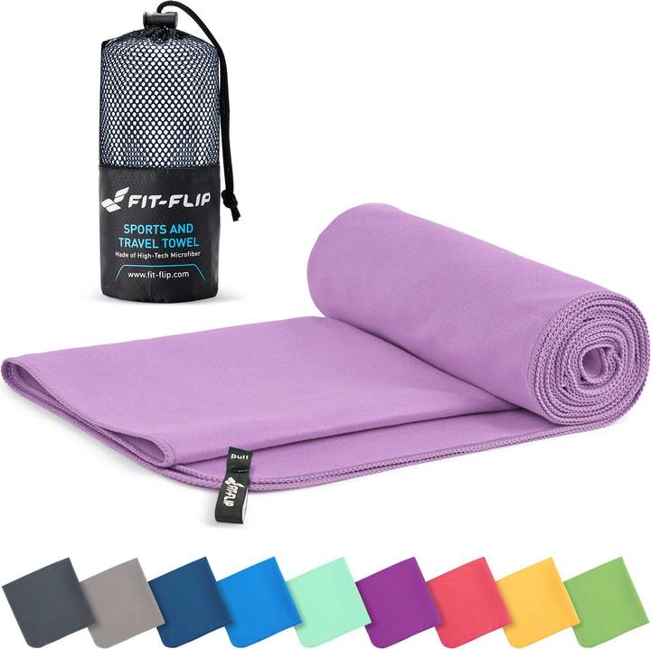 Fit-Flip Mikrofaser Handtuch schnelltrocknend mit Tasche 40x80cm (40 x 80 cm)