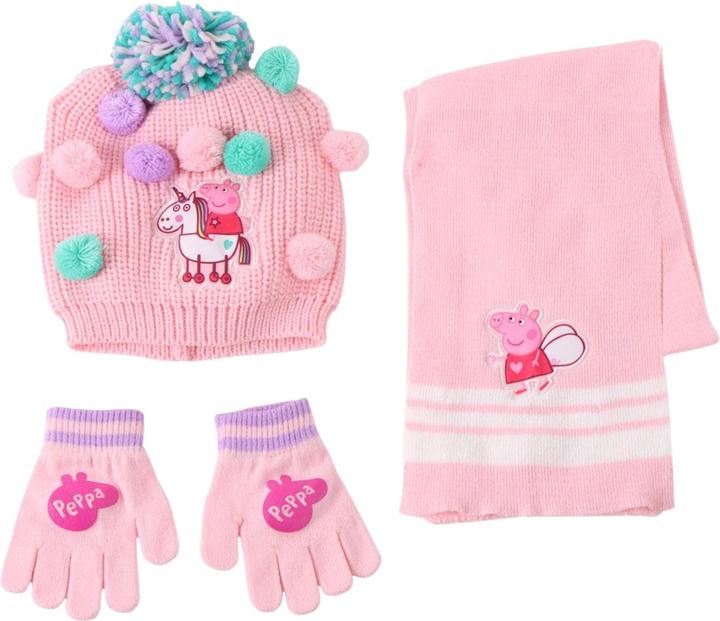 Actual product image Cerdá Peppa Pig winter set snood hat gloves