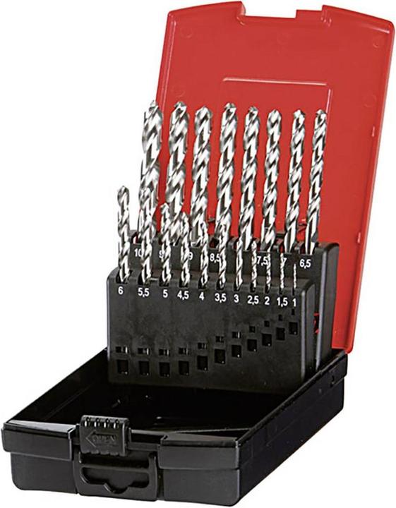 Immagine prodotto Makita Set di trapani a spirale in metallo HSS 19 (1 mm, 1,5 mm, 2 mm, 2,5 mm, 3 mm, 3,5 mm, 4 mm, 4,5 mm, 5 mm, 5,5 mm, 6 mm, 6,5 mm, 7 mm, 7,5 mm, 8 mm, 8,5 mm, 9 mm, 9,5 mm, 10 mm)