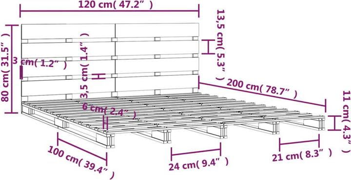 Produktbild vidaXL Tommy (120 x 200 cm)