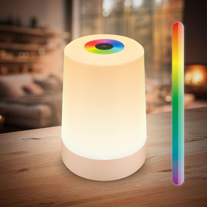 Image du produit Briloner Akku RGB+W LED Tischleuchte, beige (280 lm)