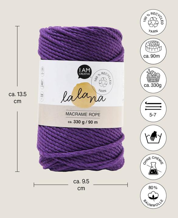 Immagine prodotto Lalana Corda Macrame (90 m)
