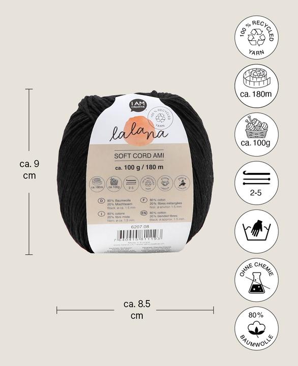 Actual product image Lalana Soft Cord Ami (180 m)