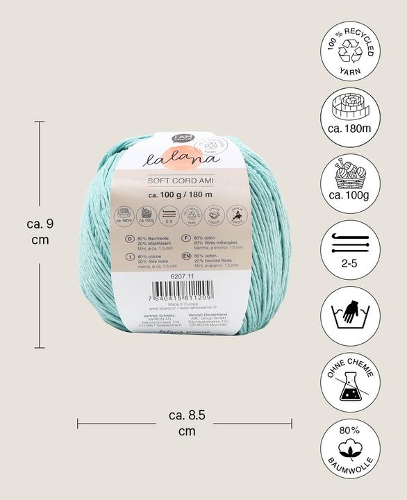 Actual product image Lalana Soft Cord Ami (180 m)
