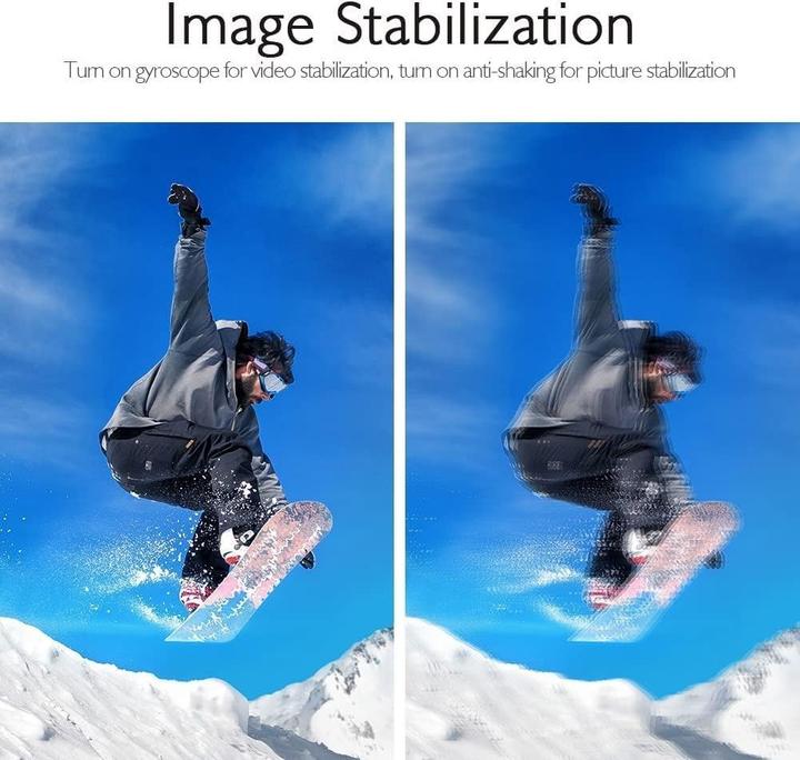 Image du produit Akaso Caméra d'action, 4K 20MP Caméra d'action/caméra sous-marine avec stabilisation d'image, zoom -timer (30p, Bluetooth, GPS, WiFi)