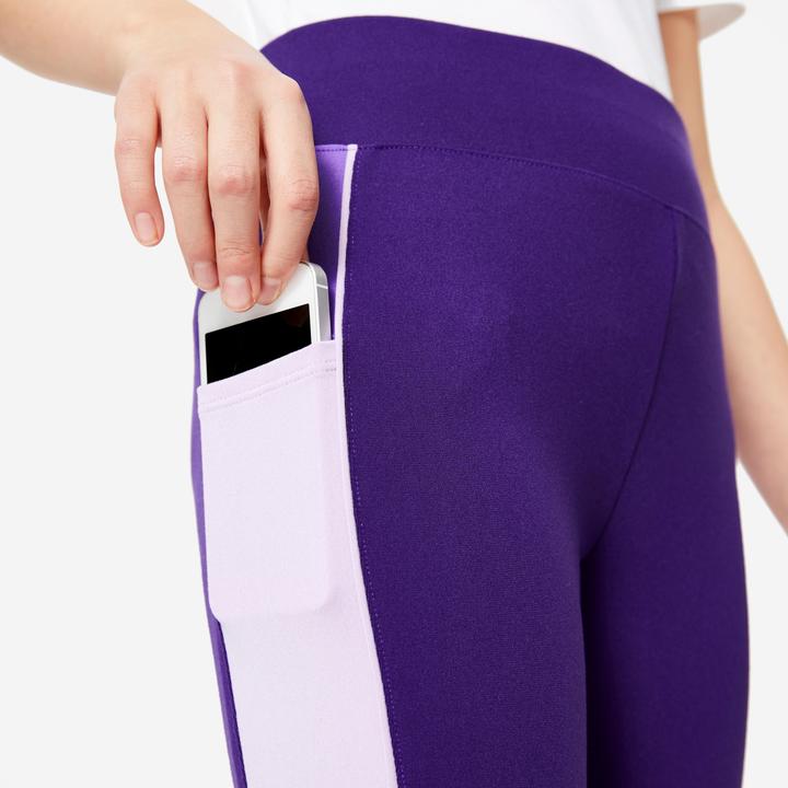 Immagine prodotto Domyos Leggings a vita alta con tasche - viola (152)