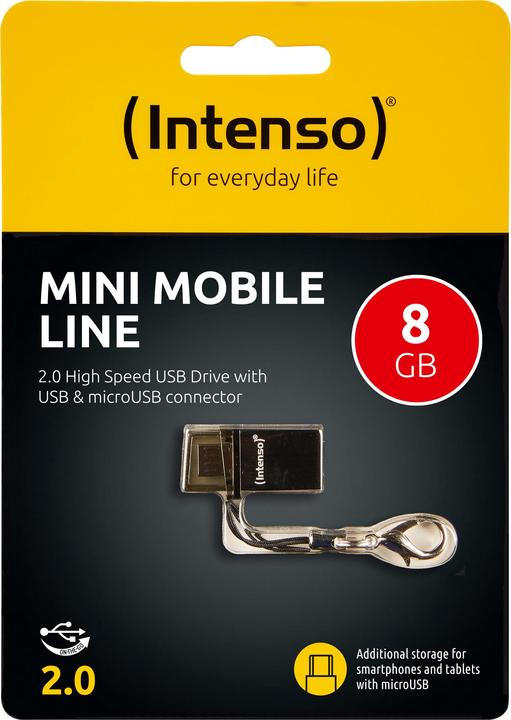 Produktbild Intenso Mini Mobile Line (8 GB, USB-A)