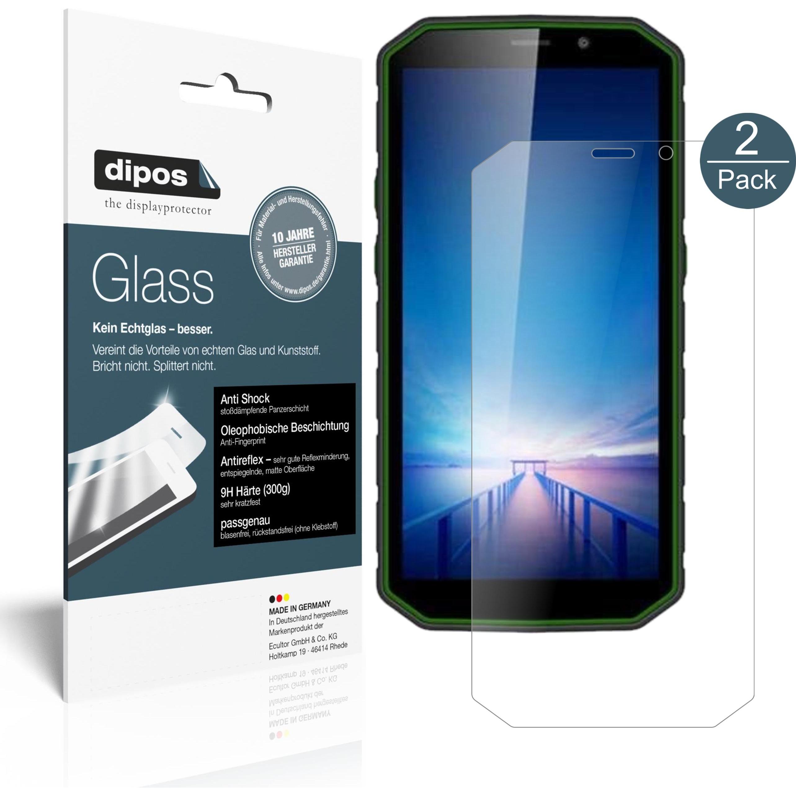 Dipos Displayschutz Anti-Shock (2 Stück, Guophone XP9800), Smartphone Schutzfolie, Transparent