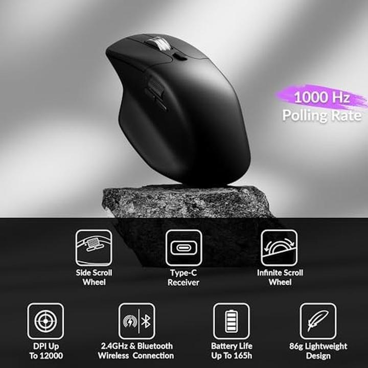 Actual product image Keychron MOUSE USB OPTICAL WRL M6/BLACK M6S-A72 (Cable, Wireless)