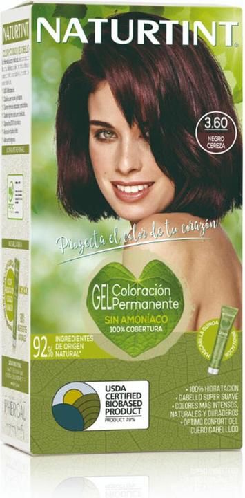 Actual product image Naturtint 3.60 Ammonia Free Hair Colour 150Ml (3.60-Cherry Black)