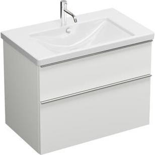 burgbad, Badmöbelset, Eqio Keramik-Waschtisch inklusive Waschtischunterschrank, Breite 830 mm