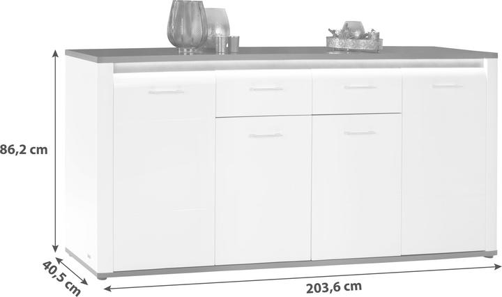 Image du produit Luca Bessoni Buffet (203.60 x 40.50 x 86.20 cm)