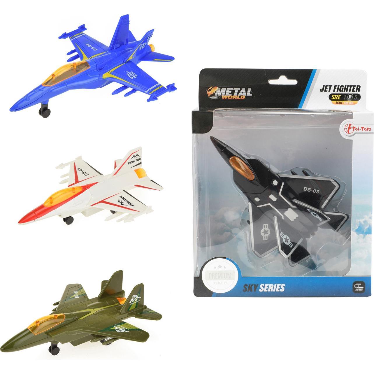 Toi-Toys Zurückziehbares Kampfflugzeug aus Metall