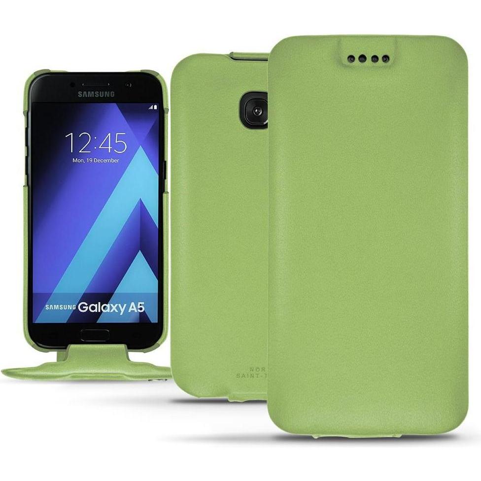Noreve Lederschutzhülle vertikal (Samsung Galaxy A5 (2017)), Smartphone Hülle, Grün