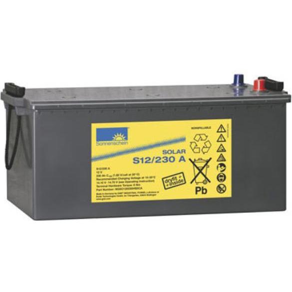 Exide, Versorgungsbatterie, Sonnenschein Solar S12/230 A Blei Akku mit A-Pol 12V, 230000mAh (12 V, 230 Ah)