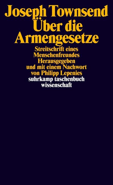 Produktbild Über die Armengesetze (Deutsch, Joseph Townsend, 2011)