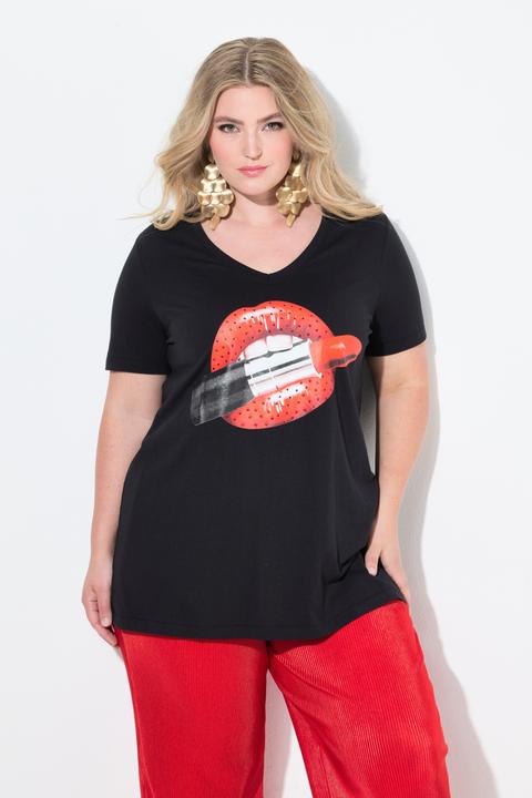 Immagine prodotto Miamoda T-shirt dal taglio svasato con design con rossetto (58)