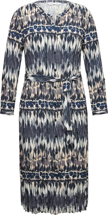 Produktbild Miamoda Midikleid, bequem geschnitten, Crash, Alloverdruck. Rundhals, Langarm (54)