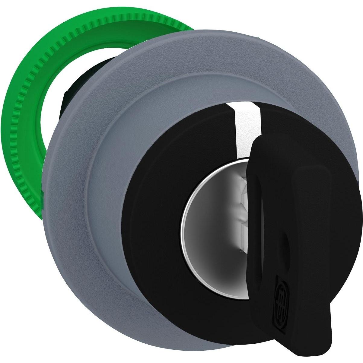 Schneider Electric Interruttore a chiave, anteriore, plastica, 3- ZB5FG7C0, Pulsante + Interruttore, Grigio