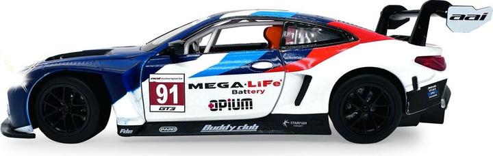 Actual product image BMW M4 GT3 Diecast 1:24 weiss inkl. Knopfzellen
