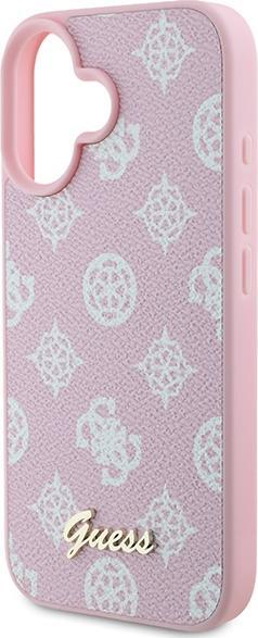 Produktbild Guess GUHMP16MPGPYSP iPhone 16 Plus 6.7" różowy/pink hardcase Peony Script Logo MagSafe (Apple iPhone 16 Plus)