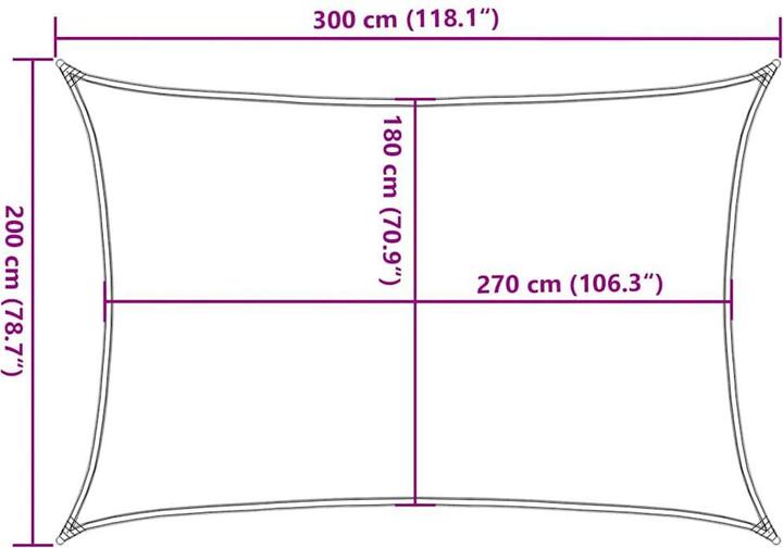 Produktbild vidaXL Sonnensegel (200 x 300 cm)