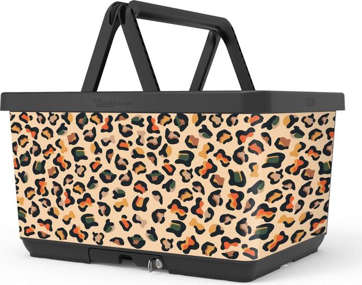 The Basky Company Fahrradkorb mit Sperre und Klicksystem für Gepäckträger - Vorderträger Das Basky -Korbdesign Wildfar (26.50 l)