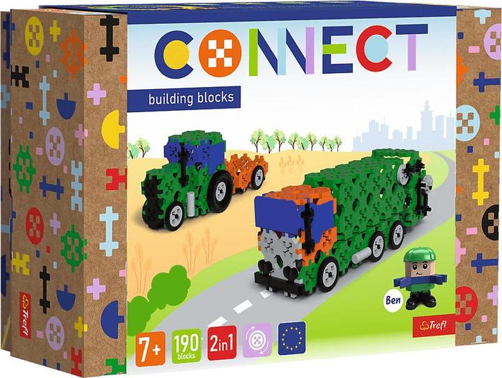 Trefl Klocki Connect - Śmieciarka / Traktor M
