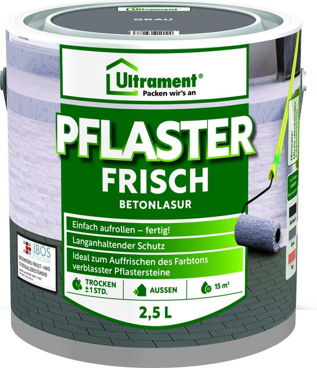 Ultrament Pflaster Frisch, Betonlasur (Grau, 2,5 Liters)