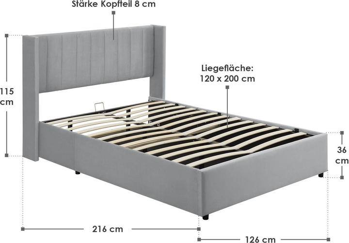 Image du produit Juskys Savona (120 x 200 cm)
