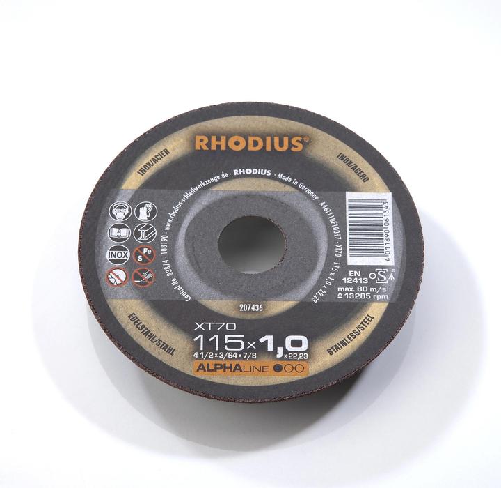 Actual product image Rhodius Extra thin cut-off wheel XT70 BOX