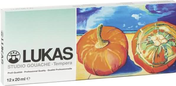 Produktbild Nerchau LUKAS STUDIO GOAUCHE - Künstler-Gouache in Premium-Qualität - Starter-Set T12 mit 12 x 20 ml (Mehrfarbig, 228 ml)