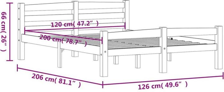 Image du produit vidaXL Bettrahmen (120 x 200 cm)