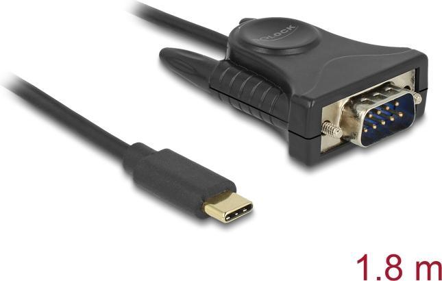 Actual product image Delock Adapter USB-C>1x Serial DB9 RS-232 (1.80 m)