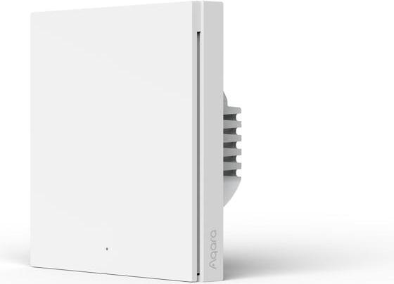 Actual product image Aqara AQAZWS-EUK03 - Smart Wall Switch H1 White With Neutral, Single Rocker (Zigbee)