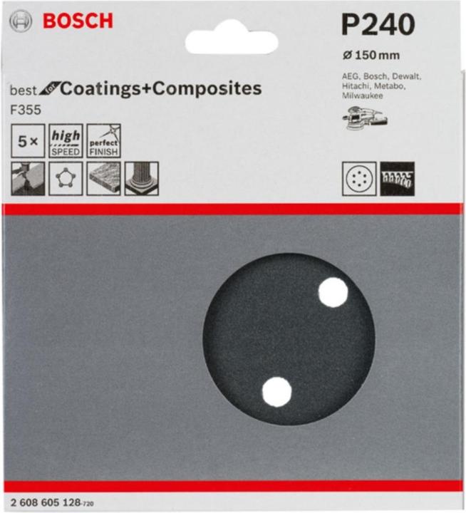 Produktbild Bosch Professional Zubehör PRO F355 Schleifblatt, 150 mm, G240 (240)