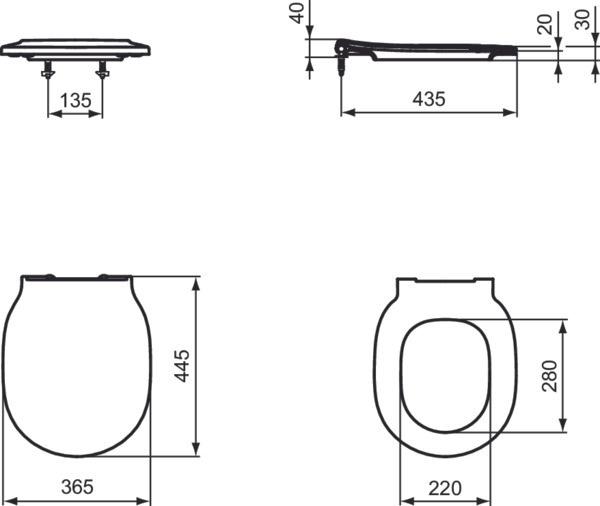 Productafbeelding Ideal Standard WC-zitting Connect Air Wrapover wit E036701