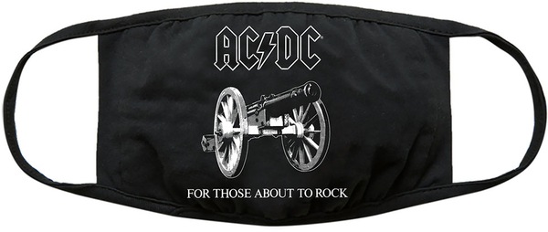 Actual product image Rock Off AC/DC Face Mask: About To Rock