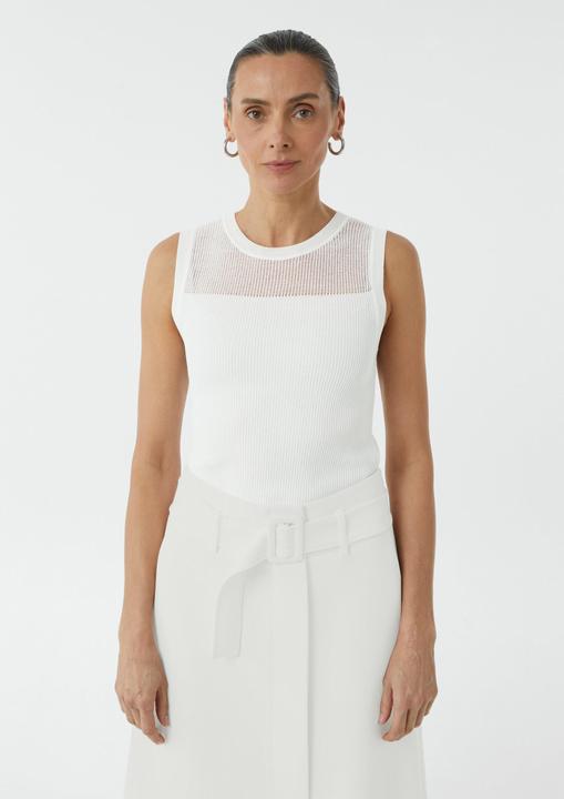 Produktbild Comma Strickpullunder Weiches Stricktop im Slim Fit mit Ajourmuster (44)