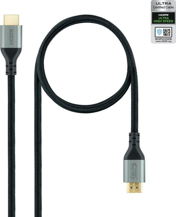 Produktbild Nanocable 10.15.8102 HDMI-Kabel 2 m HDMI Typ A (Standard) Schwarz (2 m, HDMI, 2.1)