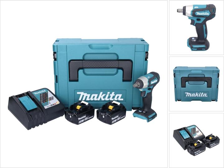 Image du produit Makita DTW 181 RGJ Clé à choc sans fil 18V 1/2" Brushless + Makpac + 2x batterie 6,0Ah + 1x chargeur