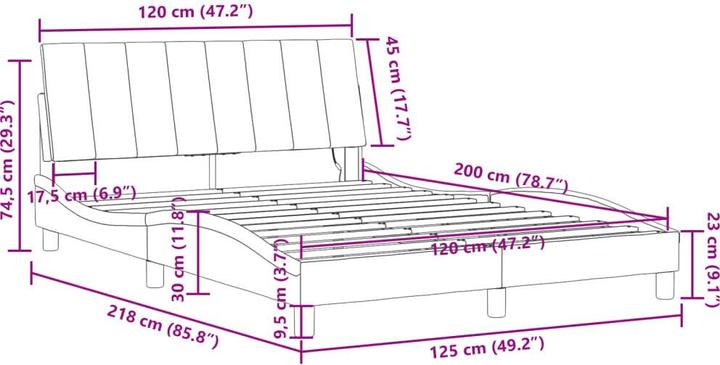 Image du produit vidaXL Bettgestell (120 x 200 cm)