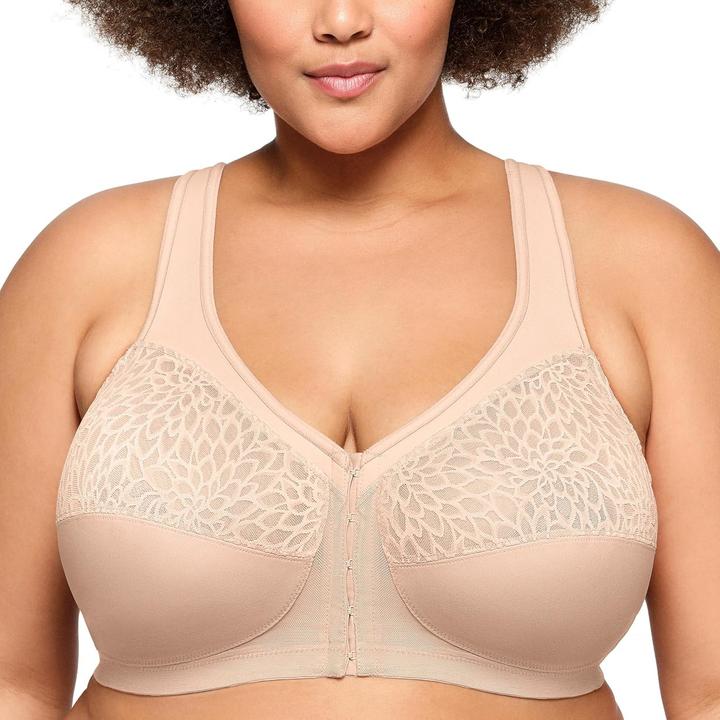 Actual product image Glamorise MagicLift Racer Back Front Closure Bra (Single pack, 90 E)