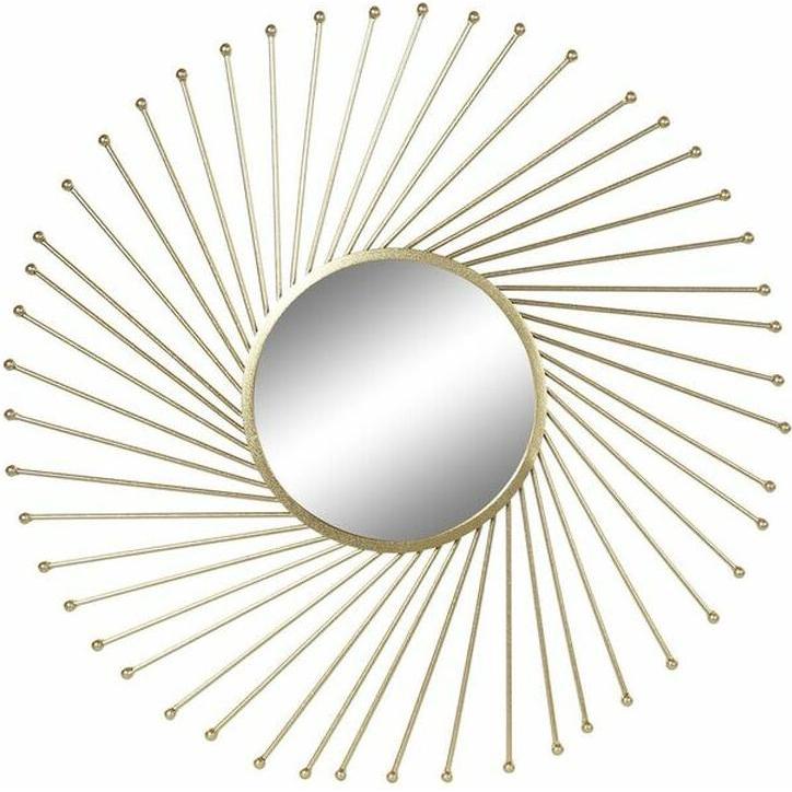 DKD Home Decor, Specchio, Wall mirror Golden 84 x 2,5 x 84 cm (84 x 2.50 cm)
