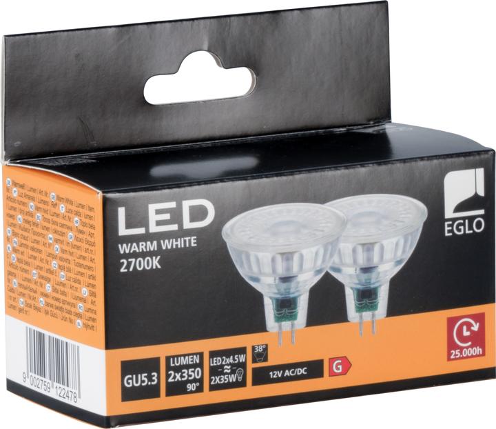 Actual product image EGLO Light source LED GU5.3. (GU5.3, 3 W, 350 lm, 2 x, D)