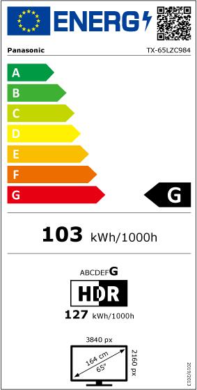 Energie-Label Panasonic TX-65LZC984 (65", OLED, 4K)