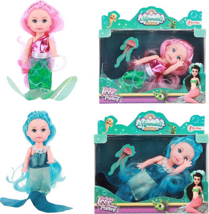 Image du produit Toi-Toys Poupée sirène Cheveux de rêve, 11cm
